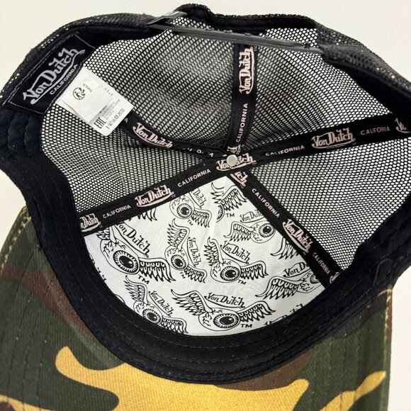 Von Dutch Rambo Brown Camo Trucker Hat Seen on Travis Scott - Picture 4 of 5